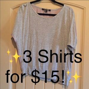 Grey see through back shirt